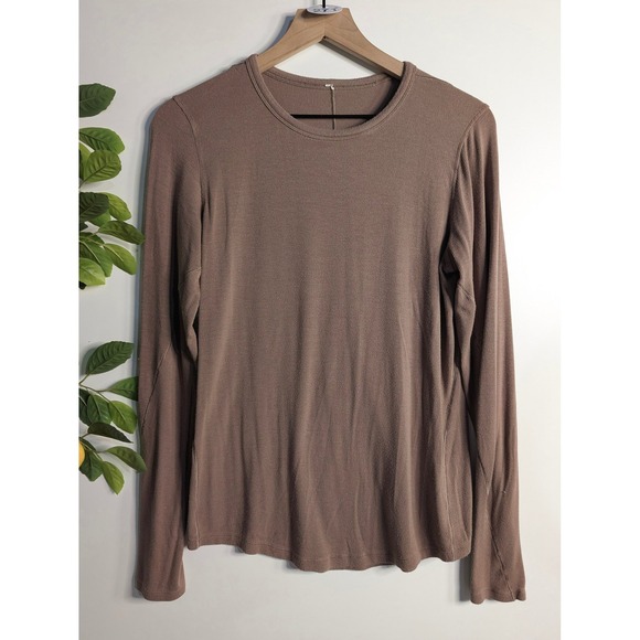 lululemon athletica Tops - Lululemon Hold Tight Brown Long Sleeve Sz 12